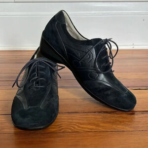 Waldläufer Luftpolster Navy Blue Suede Oxford Style Shoes